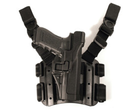 Stehenní pouzdro BLACKHAWK! SERPA Level 3 pro HK P30, pravostranné, černé