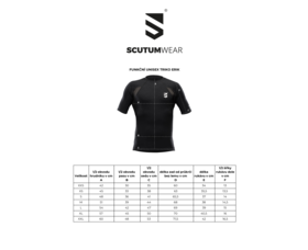 Unisex funkční tričko Scutum Wear Erik, krátký rukáv, černé