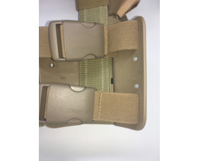 Stehenní pouzdro Safariland SLS Tactical Glock 17/22/31 se svítilnou, pravostranné, pískové