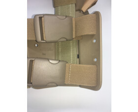 Stehenní pouzdro Safariland SLS Tactical Glock 17/22/31 se svítilnou, pravostranné, pískové