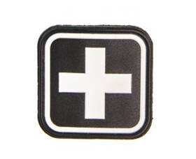 Nášivka HSGI Med Cross, černobílá