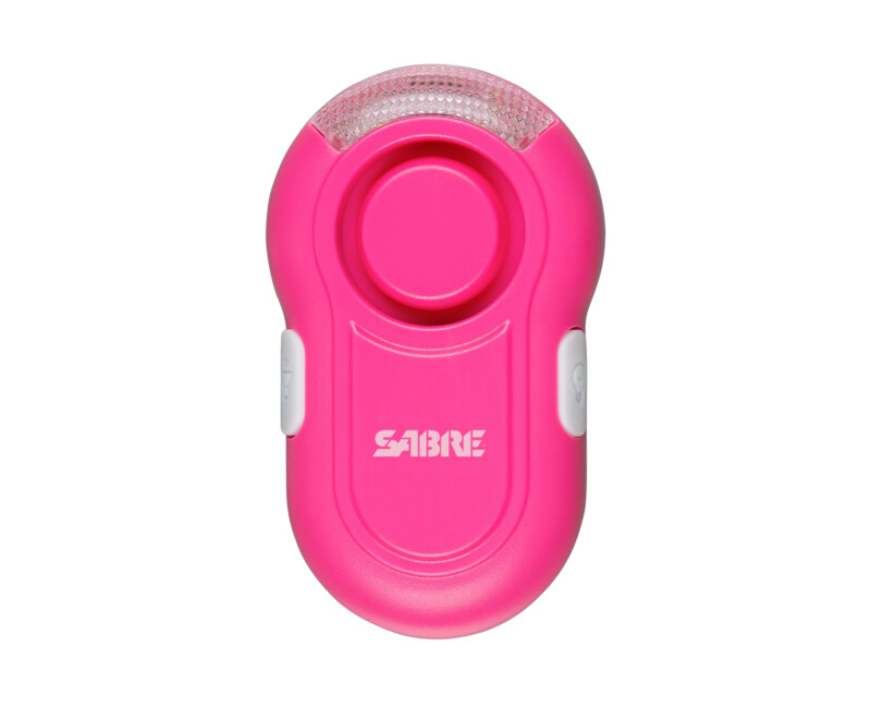 Osobní alarm SABRE RED s klipem a LED svítilnou, 120dB, růžový