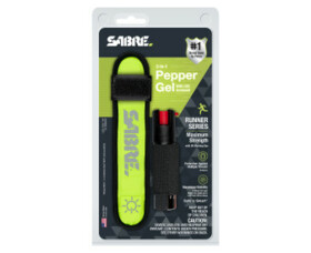 Obranný gel SABRE RED pro běžce, reflexní LED návlek, žlutý