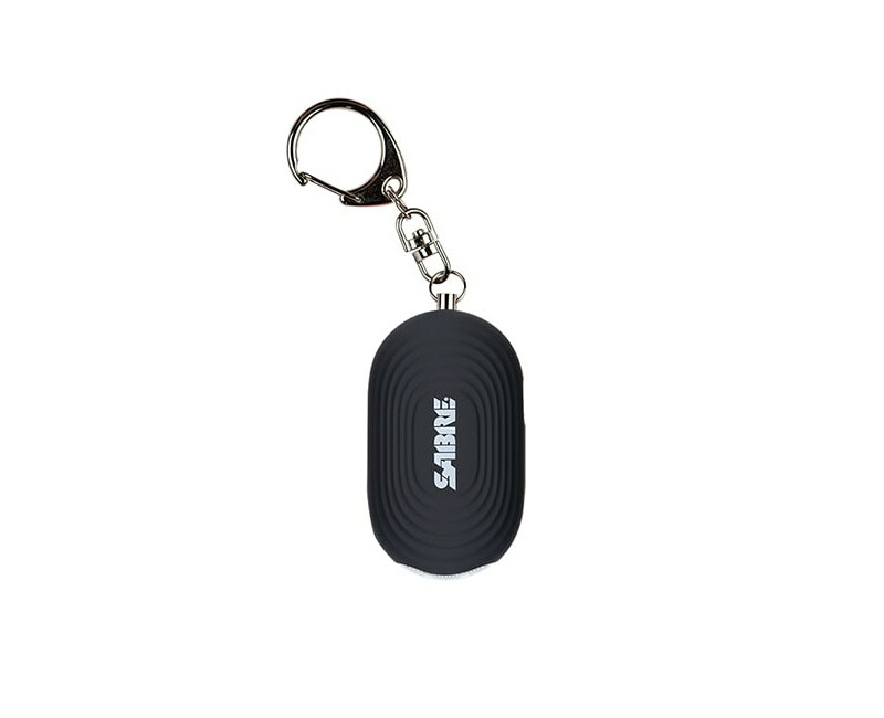Osobní alarm SABRE RED Mini s LED světlem a karabinou 130dB, černý