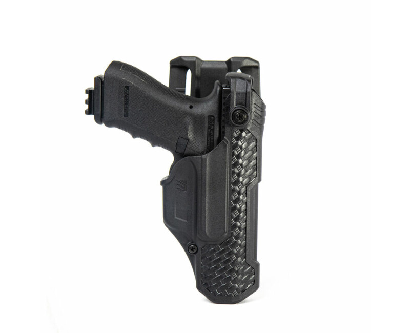 Opaskové pouzdro Blackhawk T-SERIES L3D Duty pro Glock 17/19/22/23/31/32/45, levostranné, basketweave