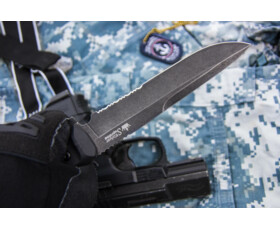 Pevný nůž KIZLYAR SUPREME® Alpha D2 Serrated SW