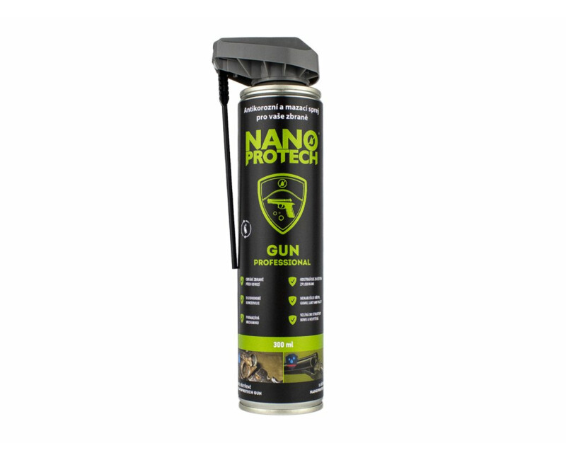 Sprej Nanoprotech Gun Professional  (3v1 vyčistí, promaže, zakonzervuje) 300ml