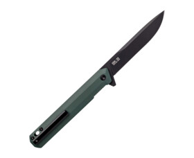Zavírací nůž Tekto Knives F2 Bravo, zelený - černý detail