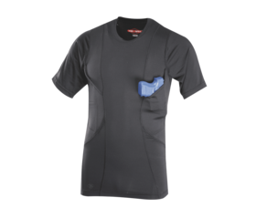 Triko s pouzdrem na zbraň TRU-SPEC Short Sleeve Concealed Holster Shirt, černé