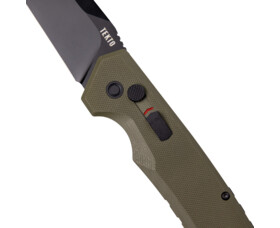 Zavírací nůž Tekto Knives A3 Delta, OD Green - černý detail