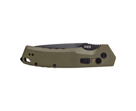 Zavírací nůž Tekto Knives A3 Delta, OD Green - černý detail