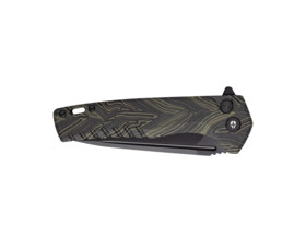 Zavírací nůž Tekto Knives F3 Charlie, Damašková G10 rukojeť - černý detail