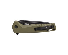 Zavírací nůž Tekto Knives F3 Charlie, OD Green - černý detail