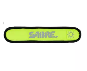 Reflexní SABRE pásek na ruku, oboustranný světelný s LED, žlutý